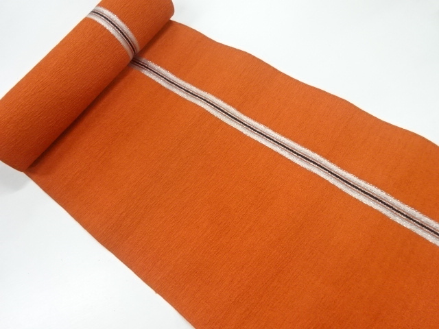 JAPANESE KIMONO / ANTIQUE BOLT FOR HASSUN OBI / WOVEN STRIPE